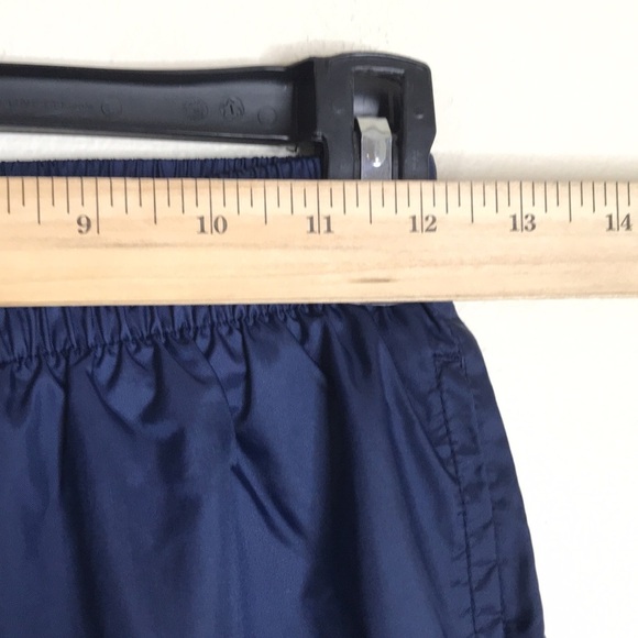 Vintage Nike dark blue windbreaker pants with swoosh on front leg size M 8-10 - Picture 6 of 12